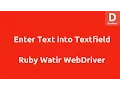 Enter Text into Textfield Watir WebDriver