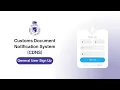 General User Sign-up Process on CDNS Customs Document Notification System