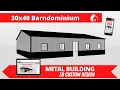 30x40 Barndominium Metal Shouse Metal Building 3D Custom Design Tour