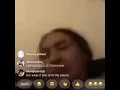 girl shoots her phone on Instagram live