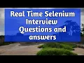 Real Time Selenium with Java Interview Questions