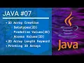 Java Tutorial 7 2D Arrays