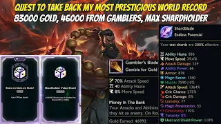 83000 Gold 47000 Gold FROM GAMBLERS MAX Shardholder WITH Extra 20 Increase TO ALL ANVILS