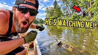 I Was Magnet Fishing Behind His House… Then He Came Outside