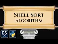 Shell Sort Algorithm Visualization Step by Step Python Code Animation
