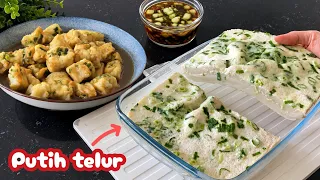 Kalau kamu punya stok putih telur, buat jadi pempek sutra ini saja, kenyal kenyal enak 👍