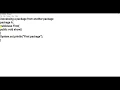 accessing a package from another package in java