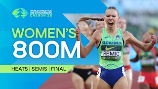 Full Women's 800m Heats, Semi-finals & Final | World Athletics U20 Championships Oregon 26