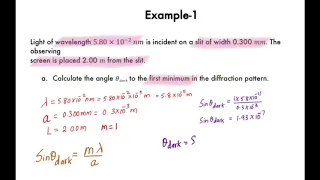 Single slit diffraction-Sample problem - 1