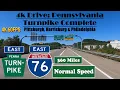 4k Drive Pennsylvania Turnpike Complete 360 Miles Pittsburgh Harrisburg Philadelphia I 76