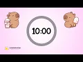 Capybara 10 Minutes Classroom Countdown Timer For Kids With Lofi Music Classroom Visual Timer