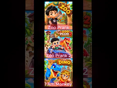 Zoo Prank 1 VS Zoo Prank 2 VS I Am Dino #gamevsgame