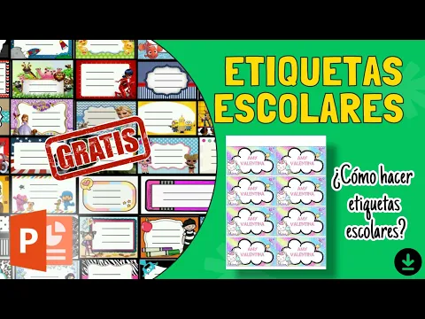 Download MP3 Etiquetas escolares personalizadas en Powerpoint 😉