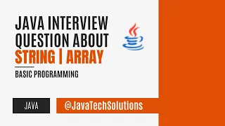Top Java Coding Questions Asked in Interview String Array