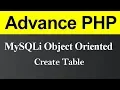 Create Table MySQLi Object Oriented in PHP Hindi