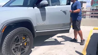 Checking out the homie Lino s Rivian R1T limestone truck