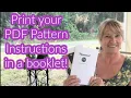 How to Print PDF Pattern Instructions in Booklet Format