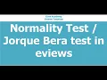 how to check normality test jorque bera test in eviews