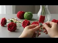 Lagu Wow 😍🌹A very simple rose making process using a fork🌹🌹 I make many of them and sell them all💰💰