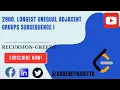 LeetCode 2900 - Longest Unequal Adjacent Groups Subsequence C Recursion Solution Explained