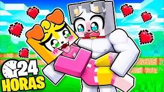 SIENDO NOVIOS POR 24 HORAS en Minecraft!! 😍🔥