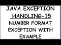 NumberFormatException example in java