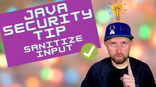 Java Security Tip: Sanitize user input