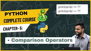 Comparison Operators in Python Python Tutorial for Beginners Chapter 5