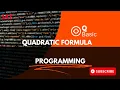 Qbasic-How to compute Quadratic Formula