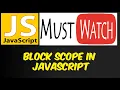 Block Scope in JavaScript Block Scope in JavaScript in Hindi
