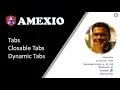 Amexio v5 Angular Tabs Dynamic Tabs