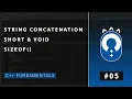 C Fundamentals - String Concatenation Short Void And Sizeof Function