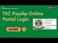 TSC Online Payslip Login Portal - www tsc go ke Download payslips