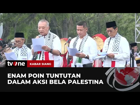 Tokoh Lintas Agama Bacakan Tuntutan Aliansi Rakyat Indonesia Bela Palestina
