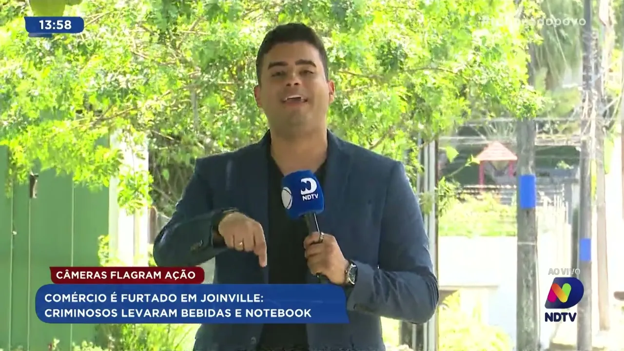 Câmeras flagram ação: comércio é alvo de furto em Joinville