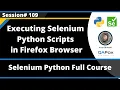 Executing Selenium Python scripts in Firefox Browser Session 109