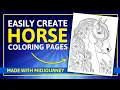 These AI Majestic Horse Coloring Pages Look AWESOME