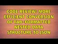 Code Review More efficient conversion of tab-formatted nested data structure to json