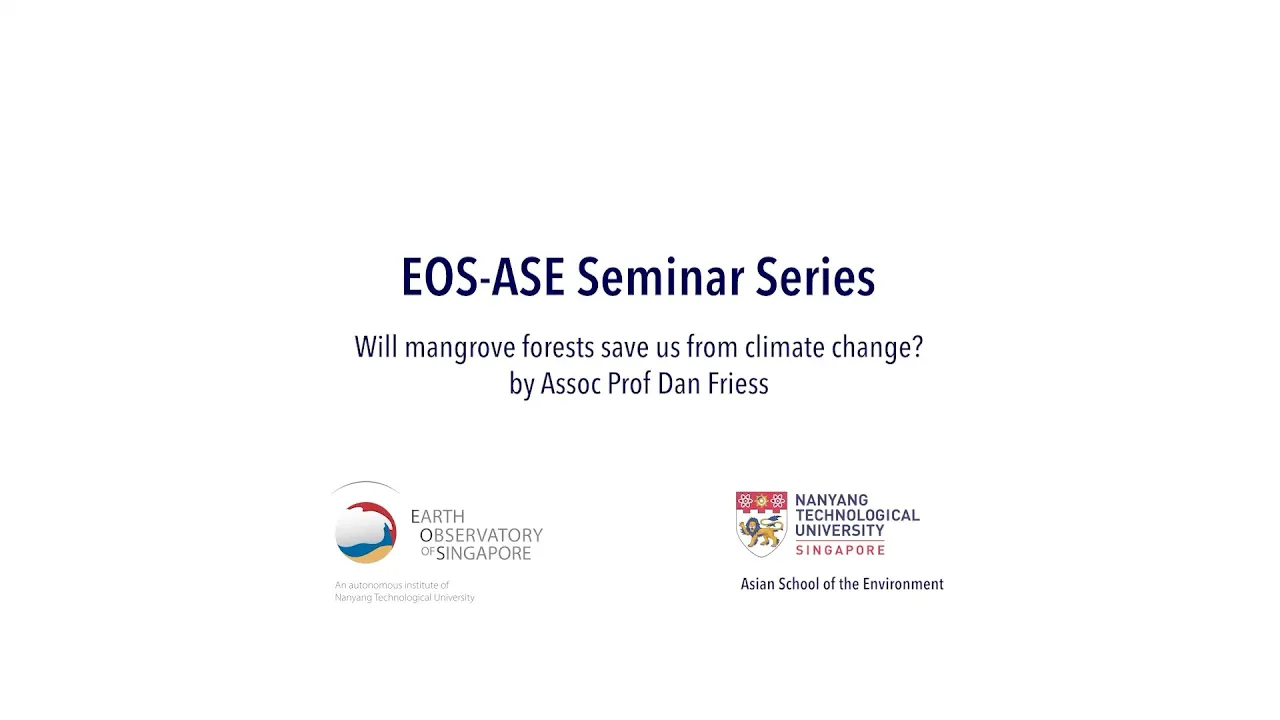 Will mangrove forests save us from climate change? - Assoc Prof Dan Friess