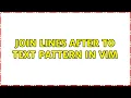 Join lines after to text pattern in Vim