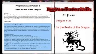 Python Tutorial v3 2 5 Project 2 - In the Realm of the Dragon