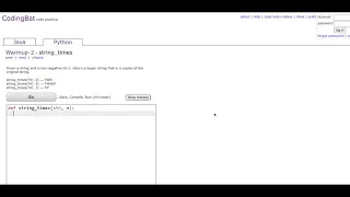 Warmup-2 string - times Python Tutorial Codingbat com