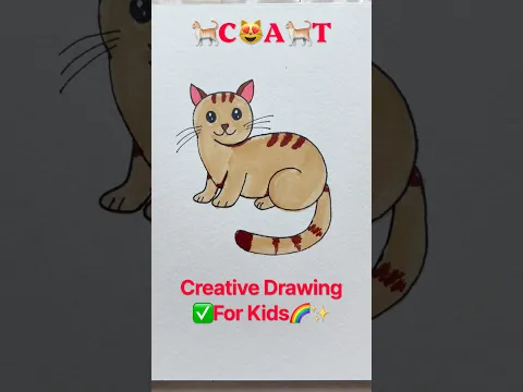 Creative Art Ideas 🎉🌈 #drawing #youtubeshorts #viral #kids #cricket #cat #bhoot #kidsvideos