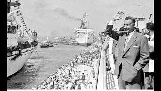 جمال عبد الناصر وتأميم قناة السويس و العدوان الثلاثى واحتفاله بالنصر فى بورسعيد 