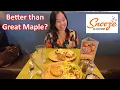 Snooze AM Eatery Crab Omelet and Egg Benedict Better than Great Maple
