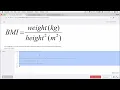 Challenge Create a BMI Calculator