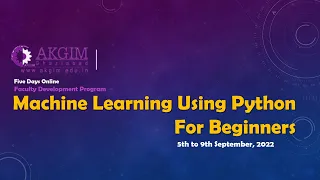 DAY 1 Online FDP on ML using Python