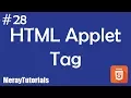 28 - HTML Applet Tag