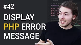 42 How to Display Error Messages Using PHP PHP Tutorial Learn PHP Programming