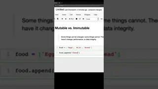 Python Mutable versus Immutable Example